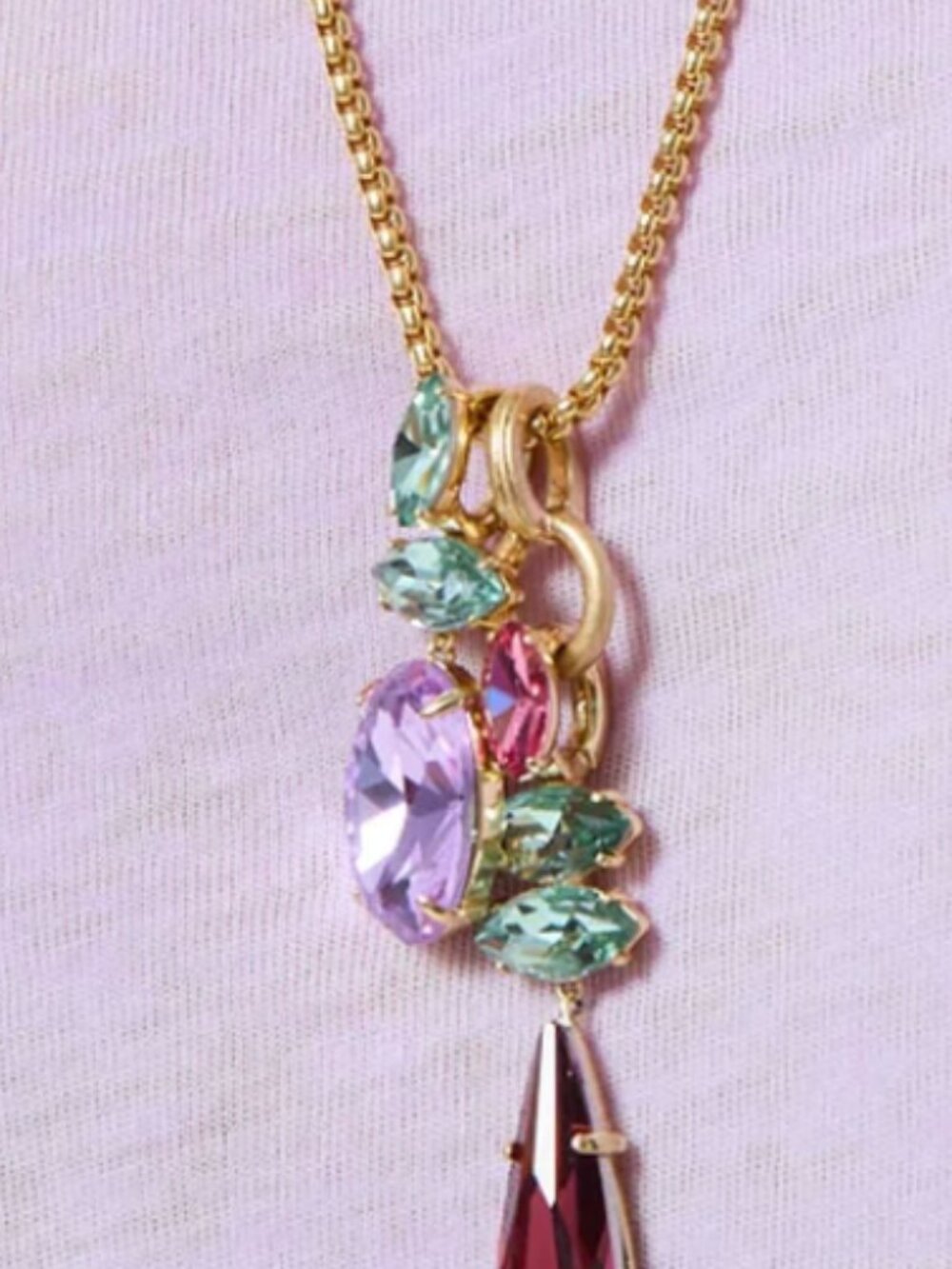 BEST Roxanne Assoulin Le Petite Crystal Charm Crushed Violet